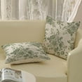 thumbnail image 4 of Spring Pillow Covers 18x18 Inch 2 Pcs Sage Green Vintage Floral Decor Throw Pillows Chinoiserie Flower Leaves Plant Seasonal Outdoor Decoration Pillowcase Linen Cushion Cover for Couch Sofa Bed, 4 of 6