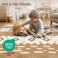 thumbnail image 4 of ODIKA 3'x5' Brown Natural Malta Handwoven Design Washable Accent Rug Geometric Patterns with Modern Touch for Bedside, Nursery Room, Pet Friendly & Non-Shedding, 4 of 7