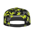 thumbnail image 5 of Adjustable Baseball Cap, Geometric Green Black Camouflage Flat Bill Trucker Flat Brim Hats Dad Hat for Men Women - Snapback Hat Adjustable Size, 5 of 7