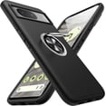 thumbnail image 1 of KOMI for Google Pixel 8 Case, Slim Fit Case for Pixel 8 with Ring Holder Kickstand [Military Grade Drop Tested] [TPU+PC] Dual Layer Shockproof Protective Phone Case for Google Pixel 8, Black, 1 of 5