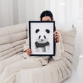 thumbnail image 5 of Graffiti Panda - Illustration Wildlife Black and White Animal Sketch Modern Art Black Framed Wall Art Print 9 x 12 inches, 5 of 7