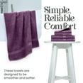thumbnail image 4 of Utica 6-Piece Towel Set | 100% Cotton Soft & Absorbent Everyday Towels | Plum, 4 of 8