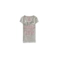 thumbnail image 1 of Aeropostale Ny City playera adornada con cuello en V para mujer, gris, pequeña Aeropostale Camiseta adornada, 1 of 1