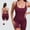 Suit-459Wine, variant on Gamivast Yoga Rompers for Women One Piece Scoop Neck Top & Shorts Jumpsuit Workout Bodysuit Stretchy Activewear Gym Unitard Summer Sporty Outfits