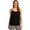 Black, variant on Women's Cool Flowy Bra Cami|Built-in chest strap | with Built-in Cups | Relaxed Fit | Adjustable Spaghetti Strap