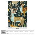 thumbnail image 4 of Qinduosi Kids Throw Blanket Boys Girls Bed Cute Elk Pattern Fleece Blanket Zoo Animal Theme Plush Sherpa Blanket for Sofa Couch Super Soft Woodland Nature Fuzzy BlanketThrow, 4 of 6