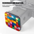 thumbnail image 3 of Hitch Cover Fits For 2-Inch Hitch,Colorful Background Of Vibrant Blocks Arranged In Abstract Patternrubber Trailer Hitch Cover Tube Plug Insert,Car Exterior Accessories, Receiver Tube Hitch Plug, 3 of 6
