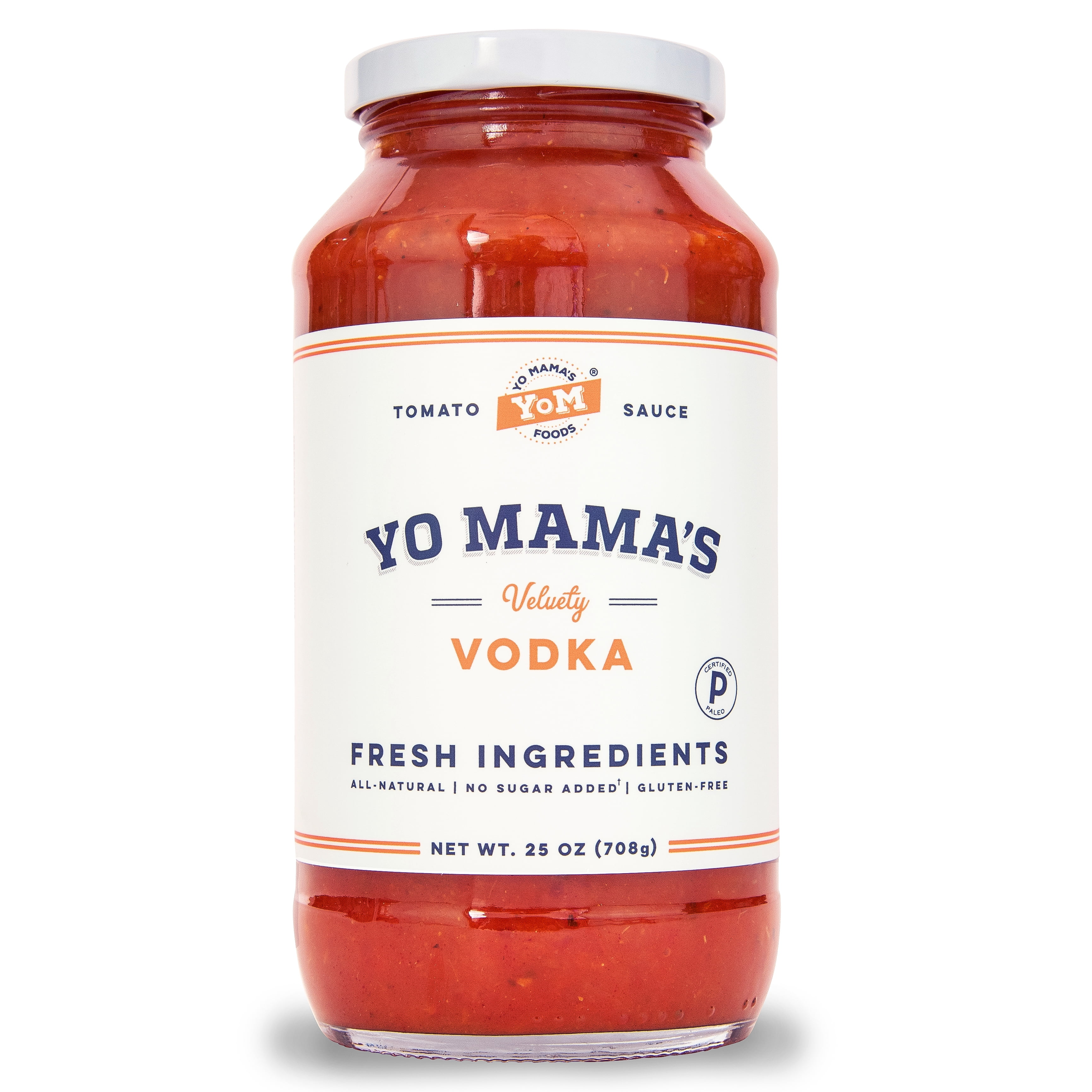 Yo Mama's Foods Vodka Pasta Sauce, No Sugar Added, Low Carb, 25 oz