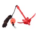 thumbnail image 1 of Ymiko Kit d'Ancrages de Bateau Rouge, Kit d'Ancrages Repliables 3,3 Lb / 1,5 Kg Rouge Universel Grappin en Acier Inoxydable pour Canots de Kayak de Bateau, 1 of 8