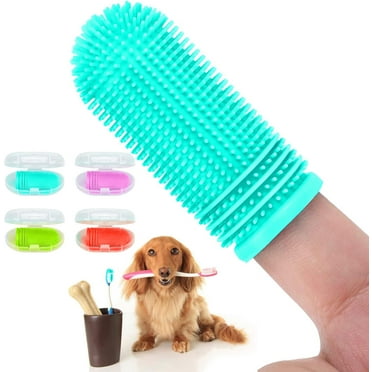 Dog Toothbrush Dog Tooth Brushing Kit,CICPAP Finger Toothbrush for Dogs,Puppy Toothbrush for Dog Teeth Cleaning & Dental Care,Pet Toothbrush 4Pack