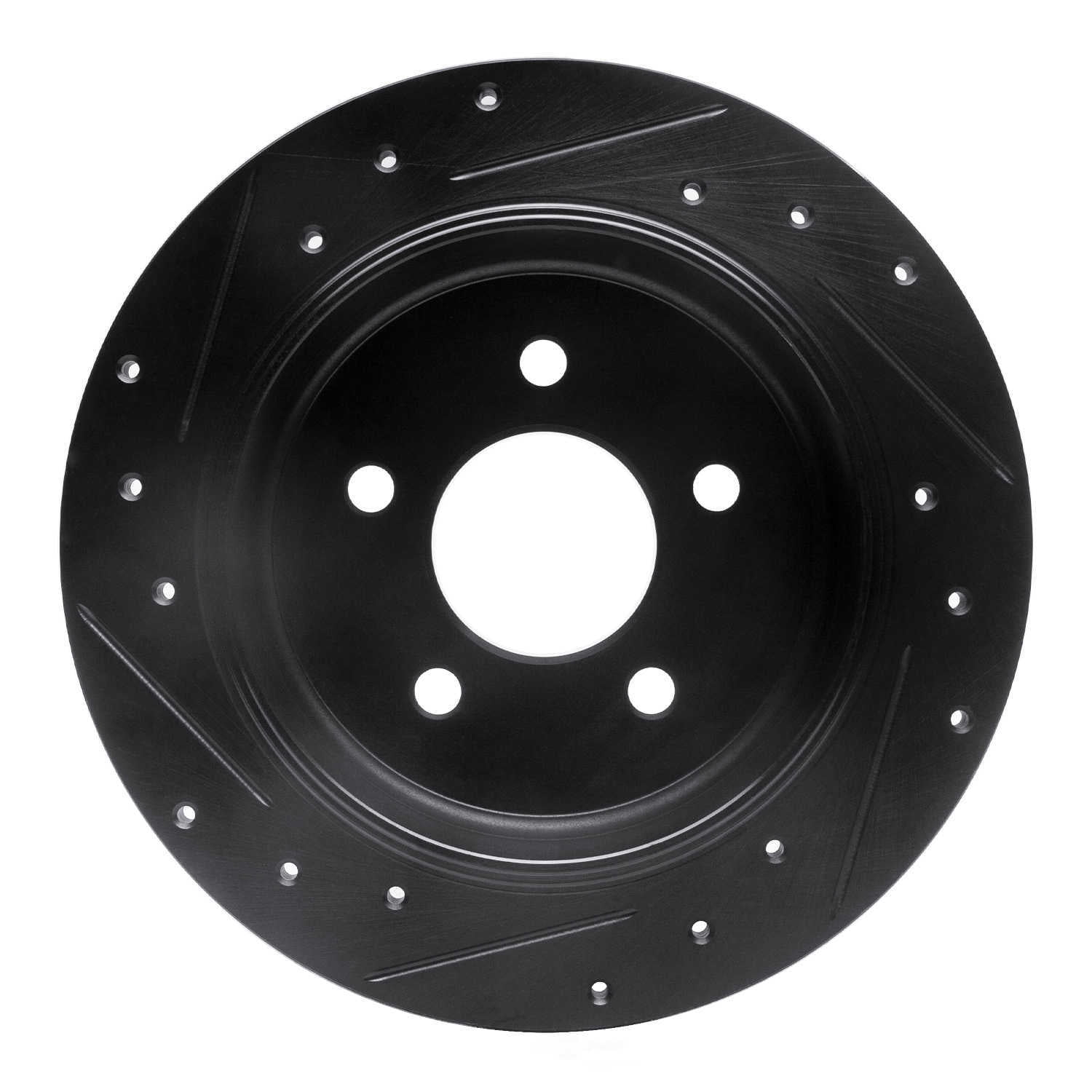 Dynamic Friction Company 633-56015R DFC Brake Rotor - Drilled And Slotted - Black