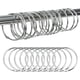 thumbnail image 1 of Paquete de 24 anillas redondas de metal inoxidable para cortina de ducha para baño (plateadas), 1 of 5