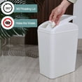 thumbnail image 4 of Tyminin White 4.2 Gallon Plastic Trash Bin with Swing Lid, Swing-Top Garbage Can, Set of 3, 4 of 7