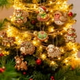 thumbnail image 6 of Shoreew Gingerbread Animal Wooden Ornaments Cookie-Inspired Christmas Tree Hanging Pendants Festive Party Decoration, 6 of 7