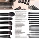 thumbnail image 2 of Set de brochas de maquillaje BS-MALL, 18 unidades, sintéticas, con funda negra, 2 of 5