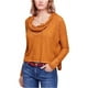thumbnail image 1 of Free People Suéter térmico de cuello ancho para mujer, naranja, extra pequeño Free People Térmico, 1 of 2