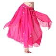 thumbnail image 4 of Whitewed Belly Dance Dancing Egypt Skirt with Coins for Adult Tribal Fusion Rose Red, 4 of 4