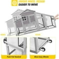 thumbnail image 6 of Aivituvin Chicken Coop Hen House with Wheels Wooden Poultry Cage for 2-4 Chickens Outdoor, 6 of 8