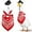 Black, Red, variant on Porch Goose Cowboy Outfit – Western Hat & Bandana Set for 17"/23" Lawn Goose Decor (Red & Black)