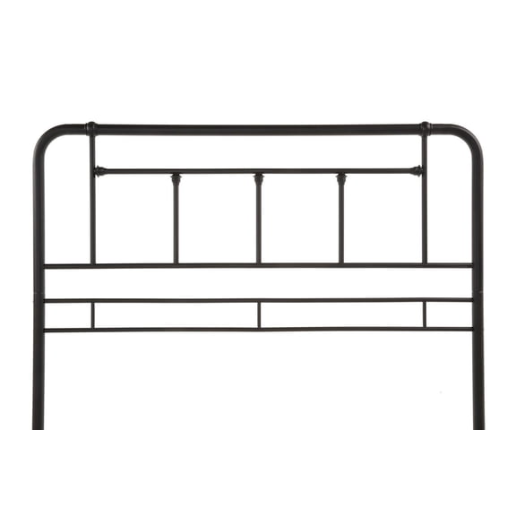Fashion Bed Group B12484 4 x 6 Baldwin Headboard Upholstered, Textured Black - Full Size
