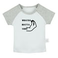 thumbnail image 2 of iDzn Italian Whatsa Matta You Funny T shirt For Baby, Newborn Babies T-shirts, Infant Tops, 0-24M Kids Graphic Tees Clothing (Short Gray Raglan T-shirt, 12-18 Months), 2 of 5