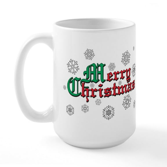 CafePress - Merry Christmas Large Mug - 15 oz Ceramic Large White Nolvety Mug
