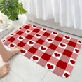 thumbnail image 1 of Tapis de Porte d'Entrée Intérieur de la Saint-Valentin Antidérapant pour Entrée Rouge 24”x18”, 1 of 5