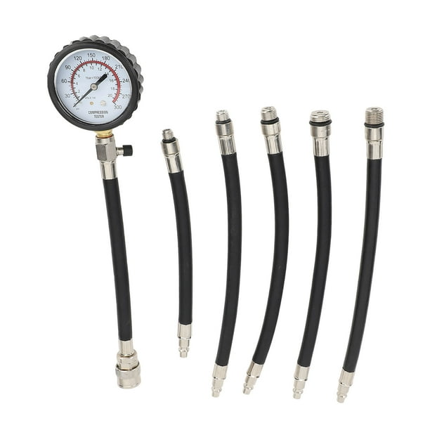 Medidor De Presión Del Cilindro Del Motor De Gasolina, Fácil De Leer Kit De Probador De Compresión Del Cilindro Del Motor De Gasolina Versátil De 0 A 300 Psi Para Motocicleta