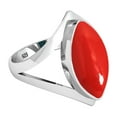 thumbnail image 3 of 925 Sterling Silver Women Jewelry Red Stone Ring, 3 of 9
