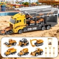 thumbnail image 4 of Lucky Doug Construction Truck Toys for Boys Ages 3-6-8, Boy Construction Toy Truck Set with 6 Metal Construction Cars-Excavator, Road Roller, Dump Truck, Cement Truck, Forklift, Loader, 4 of 10