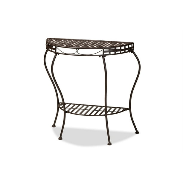 Baxton Studio Laraine Modern And Contemporary Black Metal Outdoor Console Table Com Baxton Studio Laraine Modern And, Modern Outdoor Console Table