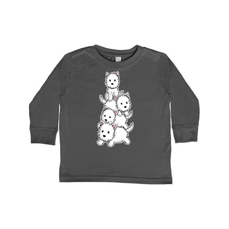 

Inktastic kawaii westie stack Gift Toddler Boy or Toddler Girl Long Sleeve T-Shirt