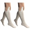 thumbnail image 2 of HealthyNees White 2 Pairs 20-30 mmHg Zipper Compression Closed Toe (2XL - 2 Pairs), 2 of 4