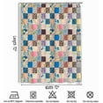 thumbnail image 2 of Lofaris Boho Patchwork Shower Curtain for Bathroom Bohemian Small Square Stitching Colorful Bright Floral Patterns Vintage Retro Bathtubs Waterproof Fabric Curtain Set Decor with 12 Hooks 72x72 Inches, 2 of 6
