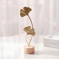 thumbnail image 2 of LAMIRO Golden Leaf Table Sculpture,Modern Metal Leaf Ornaments with Base,Minimalist Bookshelf Desktop Decor for Living Room Bedroom,Mid-Century Modern Home Decor, 2 of 7