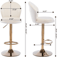 Gold Bar Stools Swivel Adjustable Counter Height Barstools Modern