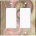 thumbnail image 6 of Metal Light Switch Plate Cover Image of Marble Pink Green Swirl MAR084, 6 of 13