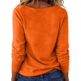 thumbnail image 4 of GZWYHT Cowl Neck Cute Sweaters for Women Lightweight Long Sleeve Sweater Knit Pullover Tops Fall Winter Casual Outfits Orange S, 4 of 6
