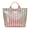 Green Pink Stripe, variant on PVC Tote Bag for Women,Plastic Tote Bags for Shopping,Travel,Work,Classic Woman Handbags with Inner Pocket,Eco-Friendly Gift Bag for Ladies,Mom,Sister,Besties(Beige Pink Stripe)