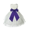 thumbnail image 3 of Ekidsbridal Ivory Cadbury Shimmering Organza Flower Girl Dresses for Toddlers Junior Bridesmaid Beauty Pageant Christening Gown 4613S S, 3 of 3