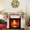thumbnail image 6 of Lumiparty 6ft Christmas Garland with 20 LED Lights, Prelit Xmas Garland for Mantle with Timer, 8 Lighting Modes, for Indooor Outdoor Fireplace Stairs Railing Decorations, 6 of 6
