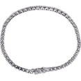 thumbnail image 4 of Sterling Silver 5mm Round Cubic Zirconia Bracelet, 4 of 6