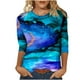 thumbnail image 1 of Camisas Para Mujer Moda Tops Camiseta Estampada Media Longitud 3/4 Mangas Blusa Cuello Redondo Casual Odeerbi  ODB123706, 1 of 5