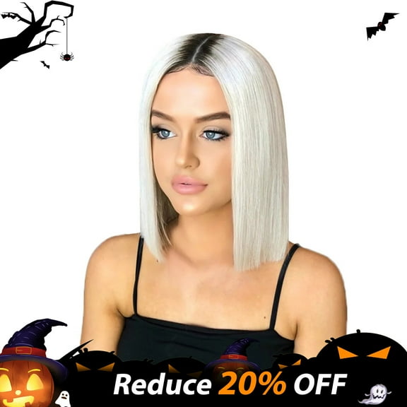 Wigs Short Straight Synthetic Hair Full Wigs for Women Natural Looking Heat Resi