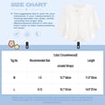 thumbnail image 6 of Manyakai Girls Chiffon Bolero Cardigan Shrugs Basic Sheer Lace-up Shawl Top Party First Communion White L, 6 of 6