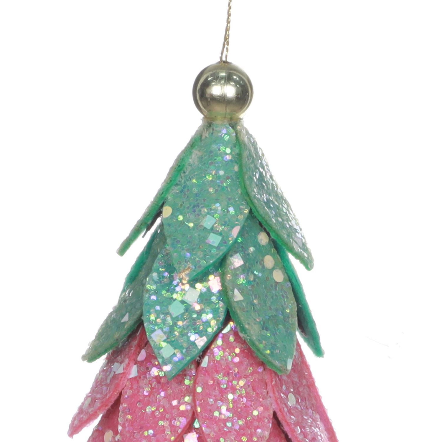 HOLIDAY TIME FABRIC TREE ORNAMENT, FABRIC TREE ORNAMENT