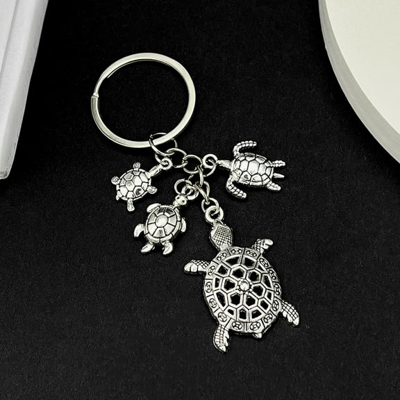 1Pc Metal Sea Turtle Tassel Pendant Keychain Unisex Personality Car Bag Key Decoration Accessories