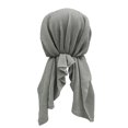 thumbnail image 5 of Prolriy Hijab Undercap Head Hat Cap Ethnic Pre Tied Braid Hair Cover Wrap Turban Headwear Hat Baseball Cap Hats for Women Grey One Size, 5 of 6