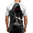 thumbnail image 7 of IAJDKMEK Men's Summer Graphic T-Shirt - Halloween Print Crewneck Tee for Men, Lightweight Breathable, Funny Casual Shirts for Daily & Costume Party,Light Gray XL, 7 of 7