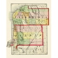 thumbnail image 2 of Walling 26x32 White Modern Wood Framed Museum Art Print Titled - Charlevoix  Antrim Michigan - Walling 1873, 2 of 4